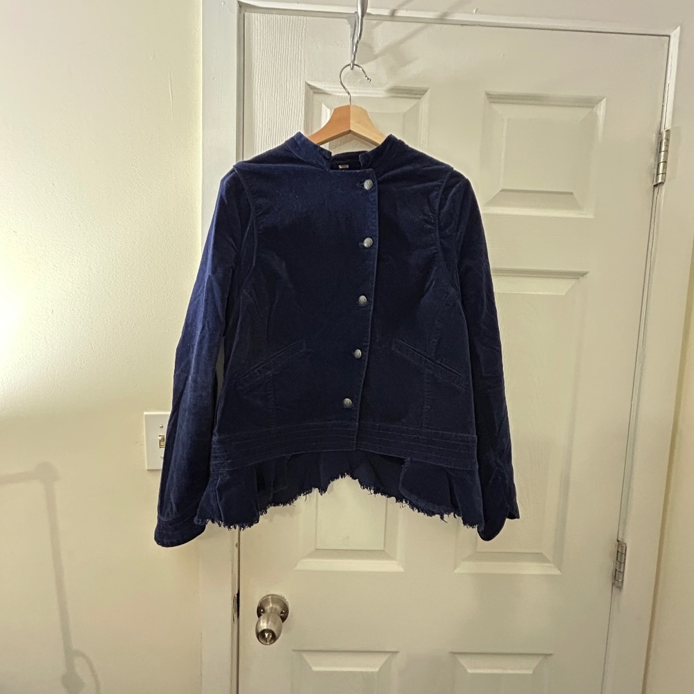 Free People navy blue military blazer